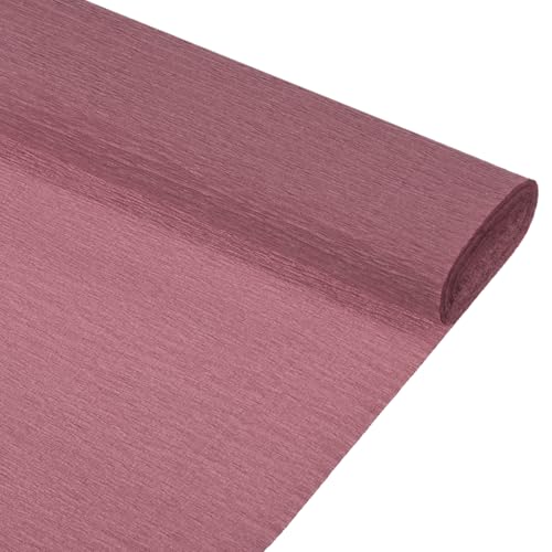QUARKZMAN Krepppapier Rostrot 25 cm x 2.5 m, Papierblumen Kreppband Crepe Papier, Floristenkrepp für Handwerke Party Schulpapier Kräuselpapier Verpackung Blumen DIY, 2 Rollen von QUARKZMAN