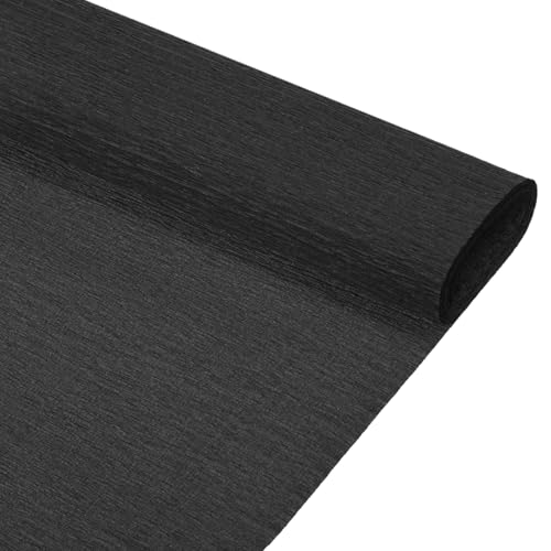 QUARKZMAN Krepppapier Schwarz 25 cm x 2.5 m, Papierblumen Kreppband Crepe Papier, Floristenkrepp für Handwerke Party Schulpapier Kräuselpapier Verpackung Blumen DIY, 2 Rollen QUARKZMAN Krepppapier Schwarz 25 cm x 2.5 m, Papierblumen Kreppband Crepe Papier, Floristenkrepp für Handwerke Party Schulpapier Kräuselpapier Verpackung Blumen DIY, 2 Rollen von QUARKZMAN