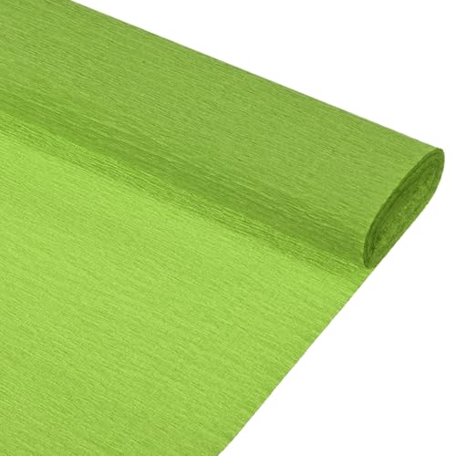 QUARKZMAN Krepppapier Smaragdgrün 25 cm x 2.5 m, Papierblumen Kreppband Crepe Papier, Floristenkrepp für Handwerke Party Schulpapier Kräuselpapier Verpackung Blumen DIY, 2 Rollen von QUARKZMAN