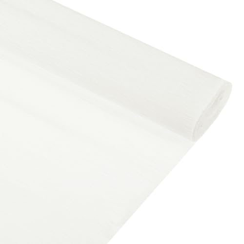 QUARKZMAN Krepppapier Weiß 25 cm x 2.5 m, Papierblumen Kreppband Crepe Papier, Floristenkrepp für Handwerke Party Schulpapier Kräuselpapier Verpackung Blumen DIY, 2 Rollen von QUARKZMAN