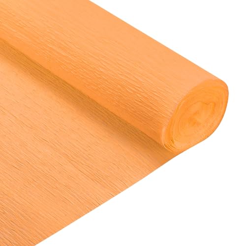 QUARKZMAN Krepppapierrolle 5 Fuß Lang 20 Zoll Breit Für Hochzeitszeremonie Verschiedene Große Feste Dekoration Orange Packung Von 2 von QUARKZMAN