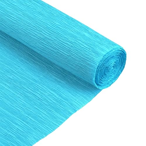 QUARKZMAN Krepppapierrolle 5 Fuß Lang 20 Zoll Breit Für Hochzeitszeremonie Verschiedene Große Festivals Dekoration Lake Blue Packung Von 2 von QUARKZMAN