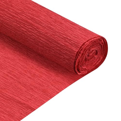 QUARKZMAN Krepppapierrolle 5 Fuß Lang 20 Zoll Breit Für Hochzeitszeremonie Verschiedene Große Festivals Dekoration Rot Packung Mit 2 von QUARKZMAN