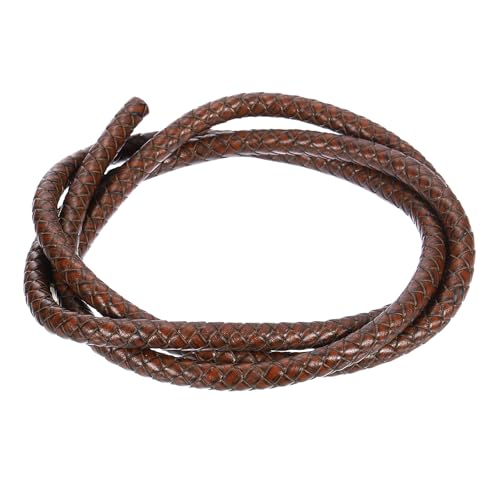 QUARKZMAN Kunstleder Geflochtene Schnur, Runde Leder Bolo Krawatte Schnur Seil für Handwerk, Schmuckherstellung, Halskette, Armbänder, 8mm x 1m, Retro Dunkelbraun QUARKZMAN Kunstleder Geflochtene Schnur, Runde Leder Bolo Krawatte Schnur Seil für Handwerk, Schmuckherstellung, Halskette, Armbänder, 8mm x 1m, Retro Dunkelbraun von QUARKZMAN
