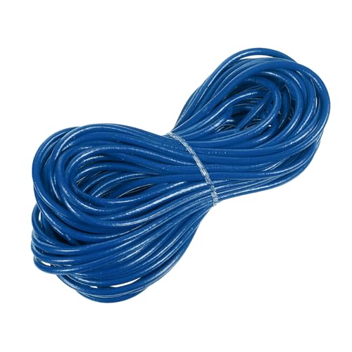 QUARKZMAN Kunstlederschnur, runde Lederschnur Lederband Seil für Halskette, Armbänder, Flechten, Schmuck, Handwerk, 3mm x 10m, Blau QUARKZMAN Kunstlederschnur, runde Lederschnur Lederband Seil für Halskette, Armbänder, Flechten, Schmuck, Handwerk, 3mm x 10m, Blau von QUARKZMAN