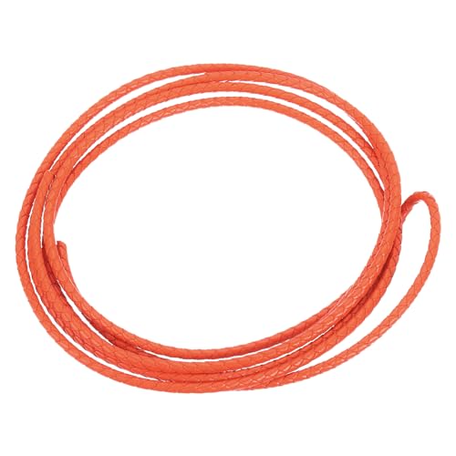 QUARKZMAN Lederband, 2,2 Meter 5mm Durchmesser Geflochtener Schnurstreifen für Geldbörse Handtasche Schnürsenkel DIY Basteln Armbandherstellung, Orange QUARKZMAN Lederband, 2,2 Meter 5mm Durchmesser Geflochtener Schnurstreifen für Geldbörse Handtasche Schnürsenkel DIY Basteln Armbandherstellung, Orange von QUARKZMAN