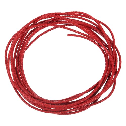 QUARKZMAN Lederband, 5,5 Meter, 3 mm Durchmesser, geflochtener Streifen für Geldbörse, Handtasche, Schnürsenkel, DIY-Basteln, Armbandherstellung, Rot QUARKZMAN Lederband, 5,5 Meter, 3 mm Durchmesser, geflochtener Streifen für Geldbörse, Handtasche, Schnürsenkel, DIY-Basteln, Armbandherstellung, Rot von QUARKZMAN