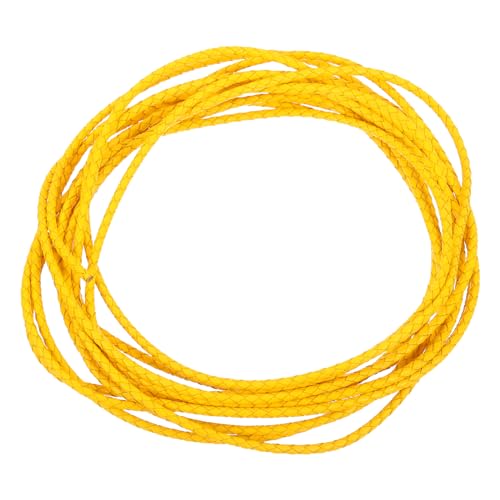 QUARKZMAN Lederband, 5,5 Meter 3mm Durchmesser Geflochtener Schnurstreifen für Geldbörse Handtasche Schnürsenkel DIY Basteln Armbandherstellung, Gelb QUARKZMAN Lederband, 5,5 Meter 3mm Durchmesser Geflochtener Schnurstreifen für Geldbörse Handtasche Schnürsenkel DIY Basteln Armbandherstellung, Gelb von QUARKZMAN