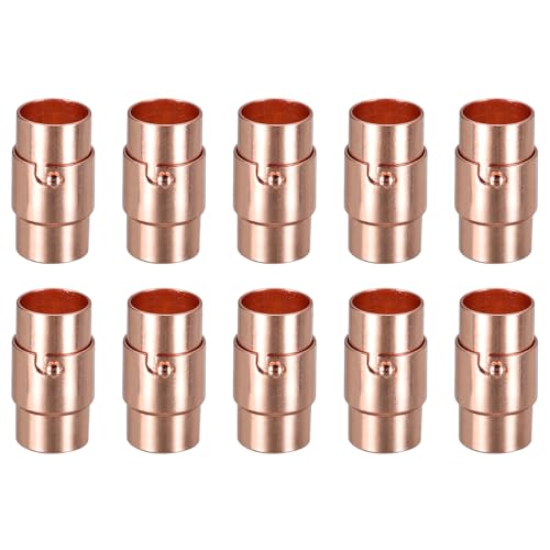 QUARKZMAN Lederseil-Endverschluss, 10 Stück 8mm Loch magnetische Leder-Verschlüsse, Endkappen für Lederseil, Verschlüsse für Schmuckherstellung DIY-Zubehör, Roségold QUARKZMAN Lederseil-Endverschluss, 10 Stück 8mm Loch magnetische Leder-Verschlüsse, Endkappen für Lederseil, Verschlüsse für Schmuckherstellung DIY-Zubehör, Roségold von QUARKZMAN