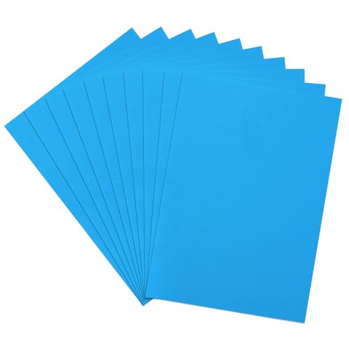 QUARKZMAN Leuchtpapier im Dunkeln 24 Blatt Blanko Neon-Karton 8"x11" 250gsm Fluoreszierendes Schwarzlicht-Poster für Party Dance Floor Geisterbedarf, Blau von QUARKZMAN