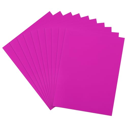 QUARKZMAN Leuchtpapier im Dunkeln 40 Blatt Blanko Neon-Karton 8"x11" 250gsm Fluoreszierendes Schwarzlicht-Poster für Party Dance Floor Geisterbedarf, Lila von QUARKZMAN