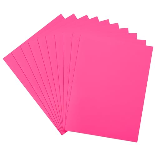 QUARKZMAN Leuchtpapier im Dunkeln 40 Blatt Blanko Neon-Karton 8"x11" 250gsm Fluoreszierendes Schwarzlicht-Poster für Party Dance Floor Geisterbedarf, Pink von QUARKZMAN