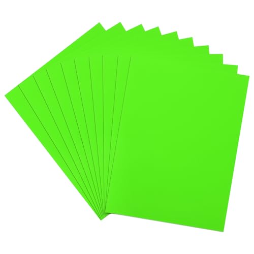 QUARKZMAN Leuchtpapier im Dunkeln 40 Blatt Blanko Neon-Karton 8"x11" 250gsm Fluoreszierendes Schwarzlicht-Poster für Party-Tanzfläche Geisterbedarf, Grün von QUARKZMAN