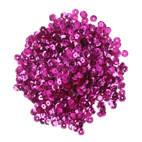 QUARKZMAN Lose Pailletten 4MM Silberne Rückseite Pailletten 3000 Stück Becher-Pailletten Stickerei-Pailletten für Schmuckherstellung, Basteln, Nähen, Rosarot von QUARKZMAN