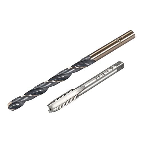 QUARKZMAN M8 x 1mm Metrisches Gewindebohrer und 7mm Gerader Schaft Spiralbohrer Set, Hochgeschwindigkeitsstahl HSS 4341 Maschinenschraubengewindebohrer Gewindeschneidwerkzeug QUARKZMAN M8 x 1mm Metrisches Gewindebohrer und 7mm Gerader Schaft Spiralbohrer Set, Hochgeschwindigkeitsstahl HSS 4341 Maschinenschraubengewindebohrer Gewindeschneidwerkzeug von QUARKZMAN