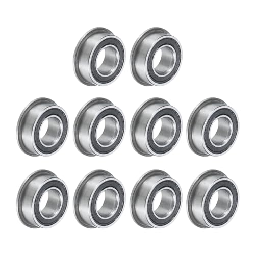 QUARKZMAN MF84-2RS Flanschkugellager 4x8x3mm Doppelt abgedichtetes Chromstahl-Flanschlager, 10 Stück. von QUARKZMAN