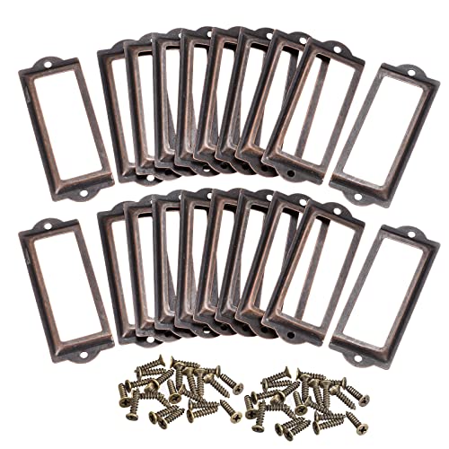 QUARKZMAN Metall-Etikettenhalter, 82x30mm, 60 Stück Dateikarten-Tag-Etikettenhalter-Rahmen für Büro-Bibliotheksschublade Schrankregale, Kupferton QUARKZMAN Metall-Etikettenhalter, 82x30mm, 60 Stück Dateikarten-Tag-Etikettenhalter-Rahmen für Büro-Bibliotheksschublade Schrankregale, Kupferton von QUARKZMAN