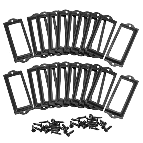 QUARKZMAN Metall-Etikettenhalter, 82x30mm 50 Stück Dateiname Kartenanhänger Etikettenhalter Rahmen für Büro Bibliothek Schublade Schrankregale, Schwarz QUARKZMAN Metall-Etikettenhalter, 82x30mm 50 Stück Dateiname Kartenanhänger Etikettenhalter Rahmen für Büro Bibliothek Schublade Schrankregale, Schwarz von QUARKZMAN