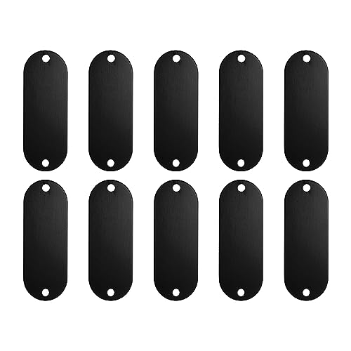 QUARKZMAN Metall Leer Etiketten Stanzteile Anhänger Basteln Gravur Etiketten Aluminum Schwarz Tier ID Etiketten für Handwerk Anhänger Dekoration Packung von 10 QUARKZMAN Metall Leer Etiketten Stanzteile Anhänger Basteln Gravur Etiketten Aluminum Schwarz Tier ID Etiketten für Handwerk Anhänger Dekoration Packung von 10 von QUARKZMAN