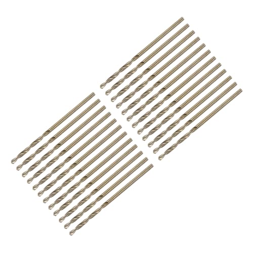 QUARKZMAN Metallbohrer 1,5 mm, Spiralbohrer set Länge 40 mm, Gold Titanium & Nitride beschichtetes bohrer HSS4341 mit 1,5 mm Geradem Schaft für Edelstahl Metall Holz, 24 Stück von QUARKZMAN
