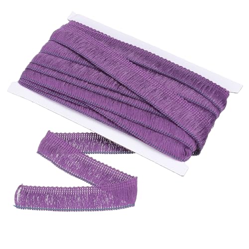QUARKZMAN Nähen Fransenbesatz, 14 Yards 1 Zoll Quastenbesatz aus Polyester Fransen Quasten Spitzenbesatz Band für Kleidungszubehör DIY Nähen Handwerk Dekoration, Dunkellila von QUARKZMAN