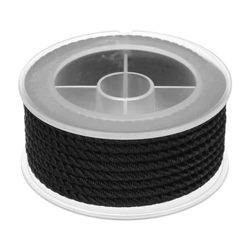 QUARKZMAN Nylonfaden Zwirn Perlenkordel, 10,5ft 4mm Nylon Geflochtene Armbänder Schnur Seil für Schmuckherstellung DIY Handwerk Halsketten, Schwarz QUARKZMAN Nylonfaden Zwirn Perlenkordel, 10,5ft 4mm Nylon Geflochtene Armbänder Schnur Seil für Schmuckherstellung DIY Handwerk Halsketten, Schwarz von QUARKZMAN