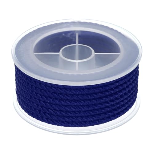 QUARKZMAN Nylonfaden Zwirn Perlenkordel, 13ft 3mm Nylon Geflochtene Armbänder Schnur Seil für Schmuckherstellung DIY Handwerk Halsketten, Dunkelblau QUARKZMAN Nylonfaden Zwirn Perlenkordel, 13ft 3mm Nylon Geflochtene Armbänder Schnur Seil für Schmuckherstellung DIY Handwerk Halsketten, Dunkelblau von QUARKZMAN