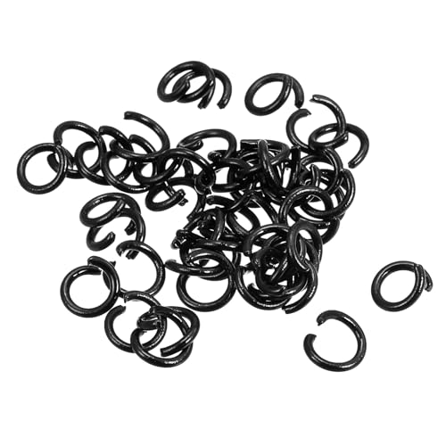QUARKZMAN Offene Biegeringe, 10 mm, bunte O-Ring-Verbindungsstücke für die Herstellung von DIY-Schmuck, Kohlenstoffstahl, schwarz, 100 Stück QUARKZMAN Offene Biegeringe, 10 mm, bunte O-Ring-Verbindungsstücke für die Herstellung von DIY-Schmuck, Kohlenstoffstahl, schwarz, 100 Stück von QUARKZMAN