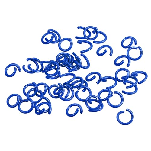 QUARKZMAN Offene Biegeringe, 8 mm, bunte O-Ring-Verbindungsstücke für die Herstellung von DIY-Schmuck, Kohlenstoffstahl, blau, 200 Stück QUARKZMAN Offene Biegeringe, 8 mm, bunte O-Ring-Verbindungsstücke für die Herstellung von DIY-Schmuck, Kohlenstoffstahl, blau, 200 Stück von QUARKZMAN