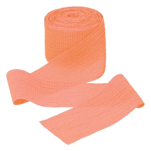 QUARKZMAN Oranges Band Kräusel Chiffon, 1 1/2 Zoll Handgefertigtes Tüllstoff Seidenband Stoff Breit für Blumenstrauß Geschenkverpackung DIY Handwerk Hochzeit QUARKZMAN Oranges Band Kräusel Chiffon, 1 1/2 Zoll Handgefertigtes Tüllstoff Seidenband Stoff Breit für Blumenstrauß Geschenkverpackung DIY Handwerk Hochzeit von QUARKZMAN