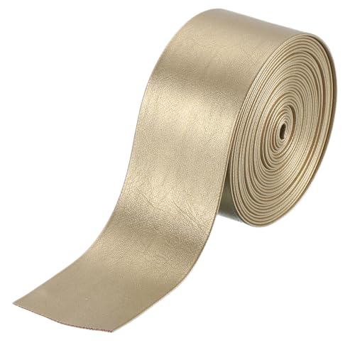 QUARKZMAN PU Lederriemen, 30mm*3m Lederband flach Lederbesatzband Umklappbare Lederstreifen Kunstleder Zum Selbernähen Basteln Handtaschen Schulranzen Rucksäcke - Gold QUARKZMAN PU Lederriemen, 30mm*3m Lederband flach Lederbesatzband Umklappbare Lederstreifen Kunstleder Zum Selbernähen Basteln Handtaschen Schulranzen Rucksäcke - Gold von QUARKZMAN