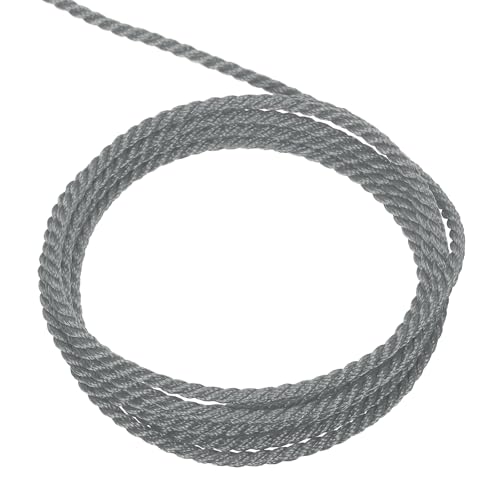 QUARKZMAN Packschnur Kordelband, 1mmX5m 3 Stränge Polypropylen Geflochtenes Seil Schnur für Handwerk Geschenktüte Vorhang Rope Weihnachtsdekoration, Kordel Dunkelgrau QUARKZMAN Packschnur Kordelband, 1mmX5m 3 Stränge Polypropylen Geflochtenes Seil Schnur für Handwerk Geschenktüte Vorhang Rope Weihnachtsdekoration, Kordel Dunkelgrau von QUARKZMAN