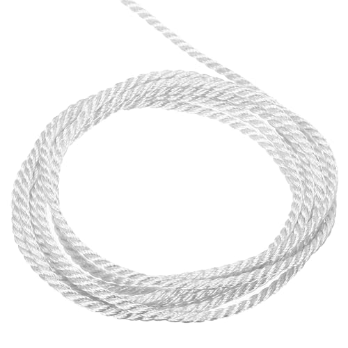 QUARKZMAN Packschnur Kordelband, 1mmX5m 3 Stränge Polypropylen Geflochtenes Seil Schnur für Handwerk Geschenktüte Vorhang Rope Weihnachtsdekoration, Kordel Weiß QUARKZMAN Packschnur Kordelband, 1mmX5m 3 Stränge Polypropylen Geflochtenes Seil Schnur für Handwerk Geschenktüte Vorhang Rope Weihnachtsdekoration, Kordel Weiß von QUARKZMAN