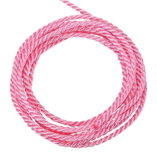 QUARKZMAN Packschnur Kordelband, 2.5mm x 5m 3 Stränge Polypropylen Geflochtenes Seil Schnur für Handwerk Geschenktüte Vorhang Rope Weihnachtsdekoration, Kordel Rosa QUARKZMAN Packschnur Kordelband, 2.5mm x 5m 3 Stränge Polypropylen Geflochtenes Seil Schnur für Handwerk Geschenktüte Vorhang Rope Weihnachtsdekoration, Kordel Rosa von QUARKZMAN