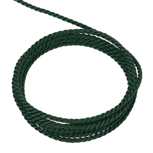 QUARKZMAN Packschnur Kordelband, 2mm x 15m 3 Stränge Polypropylen Geflochtenes Seil Schnur für Handwerk Geschenktüte Vorhang Rope Weihnachtsdekoration, Kordel Dunkelgrün QUARKZMAN Packschnur Kordelband, 2mm x 15m 3 Stränge Polypropylen Geflochtenes Seil Schnur für Handwerk Geschenktüte Vorhang Rope Weihnachtsdekoration, Kordel Dunkelgrün von QUARKZMAN