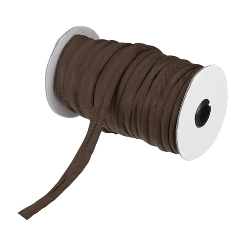 QUARKZMAN Paspelbandbesatz 30 Yards 5/8 Zoll Paspelband für Nähen DIY Handwerk Stoffkantenbesatz Dunkelbraun von QUARKZMAN