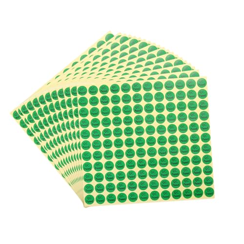 QUARKZMAN Qualitätskontrolle bestanden Aufkleber, runde Form, selbstklebende Etiketten 13 x 13 mm, 45 Stück, grün QUARKZMAN Qualitätskontrolle bestanden Aufkleber, runde Form, selbstklebende Etiketten 13 x 13 mm, 45 Stück, grün von QUARKZMAN