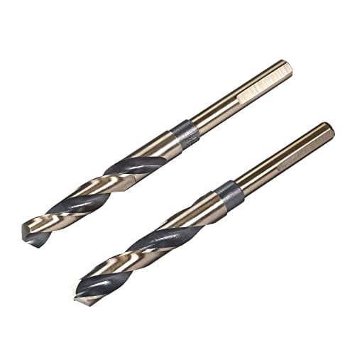 QUARKZMAN Reduziertes Schaftbohrer-Set, 13mm 14mm Titan-Nitrid-beschichteter Hochgeschwindigkeitsstahl 4341 Tri-Flach-Schaft Bohrwerkzeug für Edelstahllegierung Kupfer, 2 Stück QUARKZMAN Reduziertes Schaftbohrer-Set, 13mm 14mm Titan-Nitrid-beschichteter Hochgeschwindigkeitsstahl 4341 Tri-Flach-Schaft Bohrwerkzeug für Edelstahllegierung Kupfer, 2 Stück von QUARKZMAN
