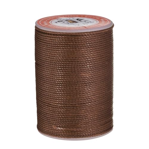 QUARKZMAN Rundes Leder-Nähwachs-Garn, 55m / 60 Yards Wachs-Polyester-Schnur, 0,8mm Gewachstes Nähgarn für Lederhandwerk, Buchbinden, geflochtene Armbänder, Dunkelbraun QUARKZMAN Rundes Leder-Nähwachs-Garn, 55m / 60 Yards Wachs-Polyester-Schnur, 0,8mm Gewachstes Nähgarn für Lederhandwerk, Buchbinden, geflochtene Armbänder, Dunkelbraun von QUARKZMAN