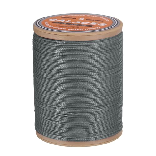 QUARKZMAN Rundes Leder-Nähwachs-Thread, 220m / 240 Yards Polyester Wachs-Schnur, 420D Wachs-Nähfaden für Lederhandwerk, Buchbinden, geflochtene Armbänder, Grau QUARKZMAN Rundes Leder-Nähwachs-Thread, 220m / 240 Yards Polyester Wachs-Schnur, 420D Wachs-Nähfaden für Lederhandwerk, Buchbinden, geflochtene Armbänder, Grau von QUARKZMAN