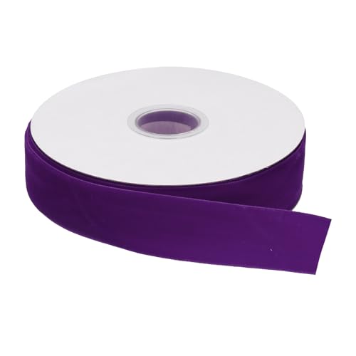 QUARKZMAN Samtband 1 Zoll x 25 Yard Einseitige Spule Seidig für DIY Basteln Geschenkverpackung Schleifen Dekoration Dunkelviolett QUARKZMAN Samtband 1 Zoll x 25 Yard Einseitige Spule Seidig für DIY Basteln Geschenkverpackung Schleifen Dekoration Dunkelviolett von QUARKZMAN