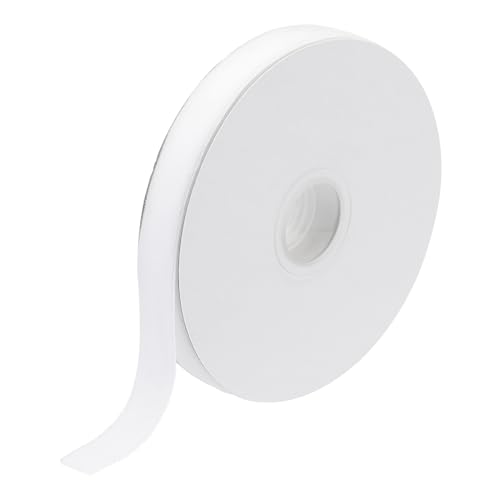 QUARKZMAN Samtband 5/8 Zoll x 10 Yard Einseitige Rolle Seidiges Samtgewebe für Sträuße DIY Basteln Geschenkverpackung Hochzeit Party Weiß von QUARKZMAN