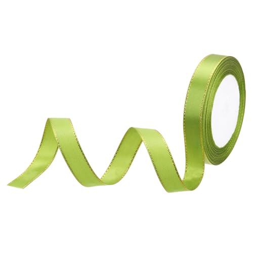 QUARKZMAN Satinband Geschenkband Armeegrün 15mm Brei mit goldenem Rand, 22m Dekoration Geschenkband, Schleifenband Satin für Hochzeit, Bastelarbeiten und Geschenkverpackung QUARKZMAN Satinband Geschenkband Armeegrün 15mm Brei mit goldenem Rand, 22m Dekoration Geschenkband, Schleifenband Satin für Hochzeit, Bastelarbeiten und Geschenkverpackung von QUARKZMAN