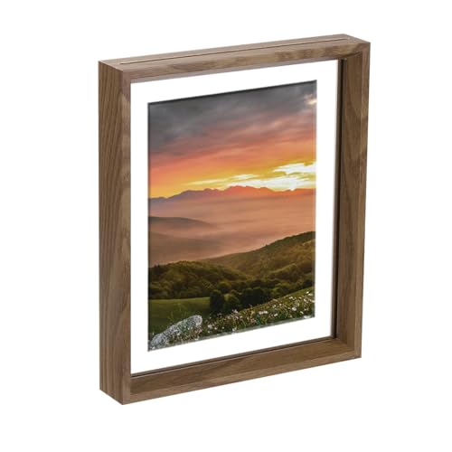 QUARKZMAN Schwebender Rahmen 10 x 8 Zoll Natürliche Holz Bilderrahmen Für Gepresste Blumen Stehend Wandhängend Bildersammlung Walnuss QUARKZMAN Schwebender Rahmen 10 x 8 Zoll Natürliche Holz Bilderrahmen Für Gepresste Blumen Stehend Wandhängend Bildersammlung Walnuss von QUARKZMAN