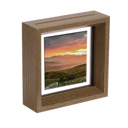 QUARKZMAN Schwebender Rahmen 4 x 4 Zoll Natürliche Holz Bilderrahmen Für Gepresste Blumen Stehend Wandhängend Bildersammlung Walnuss QUARKZMAN Schwebender Rahmen 4 x 4 Zoll Natürliche Holz Bilderrahmen Für Gepresste Blumen Stehend Wandhängend Bildersammlung Walnuss von QUARKZMAN