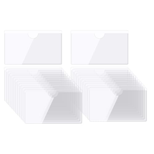 QUARKZMAN Selbstklebende Karten Taschen 2.7"x1.5" Klare Selbstklebende Taschen Etiketten Halter Plastik Karten Hüllen mit Oberseite Offen für Bibliotheks Behälter Beladung 25Stk QUARKZMAN Selbstklebende Karten Taschen 2.7"x1.5" Klare Selbstklebende Taschen Etiketten Halter Plastik Karten Hüllen mit Oberseite Offen für Bibliotheks Behälter Beladung 25Stk von QUARKZMAN