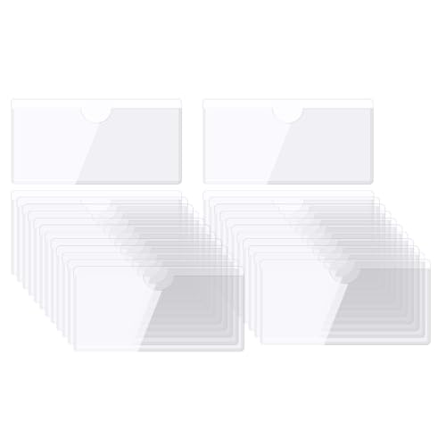 QUARKZMAN Selbstklebende Karten Taschen 3.9"x2.1" Klare Selbstklebende Taschen Etiketten Halter Plastik Karten Hüllen mit Oberseite Offen für Bibliotheks Behälter Beladung 25Stk QUARKZMAN Selbstklebende Karten Taschen 3.9"x2.1" Klare Selbstklebende Taschen Etiketten Halter Plastik Karten Hüllen mit Oberseite Offen für Bibliotheks Behälter Beladung 25Stk von QUARKZMAN