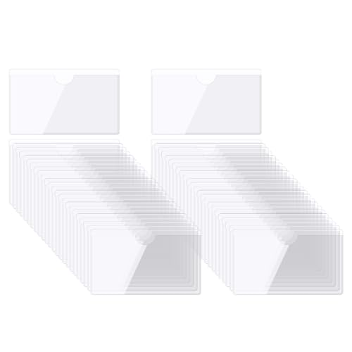 QUARKZMAN Selbstklebende Karten Taschen 4.3"x2.1" Klare Selbstklebende Taschen Etiketten Halter Plastik Karten Hüllen mit Oberseite Offen für Bibliotheks Behälter Beladung 50Stk QUARKZMAN Selbstklebende Karten Taschen 4.3"x2.1" Klare Selbstklebende Taschen Etiketten Halter Plastik Karten Hüllen mit Oberseite Offen für Bibliotheks Behälter Beladung 50Stk von QUARKZMAN