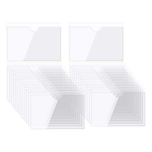 QUARKZMAN Selbstklebende Karten Taschen 4.4"x2.7" Klare Selbstklebende Taschen Etiketten Halter Plastik Karten Hüllen mit Oberseite Offen für Bibliotheks Behälter Beladung 25Stk QUARKZMAN Selbstklebende Karten Taschen 4.4"x2.7" Klare Selbstklebende Taschen Etiketten Halter Plastik Karten Hüllen mit Oberseite Offen für Bibliotheks Behälter Beladung 25Stk von QUARKZMAN