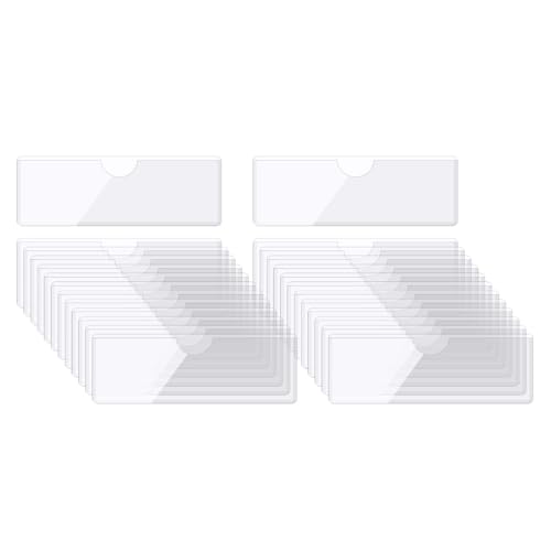 QUARKZMAN Selbstklebende Karten Taschen 8.2"x2.7" Klare Selbstklebende Taschen Etiketten Halter Plastik Karten Hüllen mit Oberseite Offen für Bibliotheks Behälter Beladung 25Stk QUARKZMAN Selbstklebende Karten Taschen 8.2"x2.7" Klare Selbstklebende Taschen Etiketten Halter Plastik Karten Hüllen mit Oberseite Offen für Bibliotheks Behälter Beladung 25Stk von QUARKZMAN